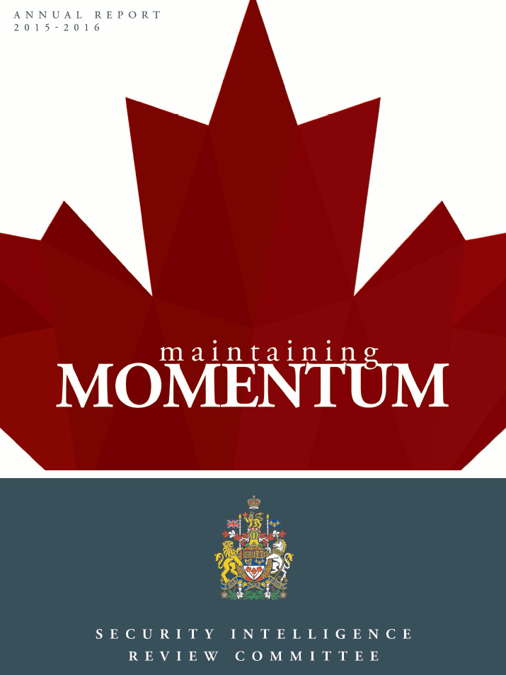 SIRC Annual Report 2015–2016: Maintaining Momentum